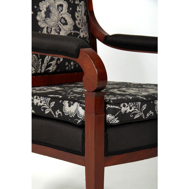 Antique armchair northern germany mahogany mid 19th century dimensions: h x w x d: 113 x 61 x 57 cm, seat height: 48 cm...