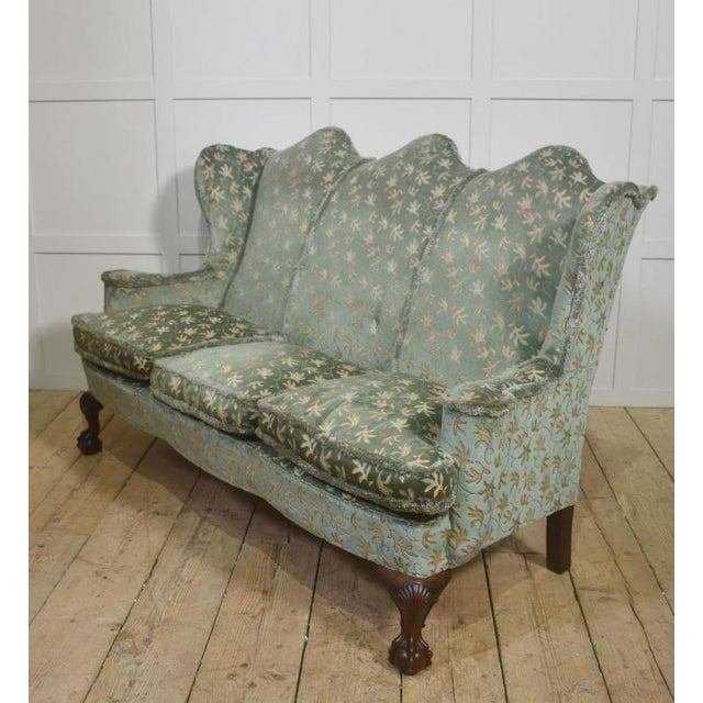 Gold Queen Anne 3-Seater Sofa, 1890s For Sale - Image 8 of 11