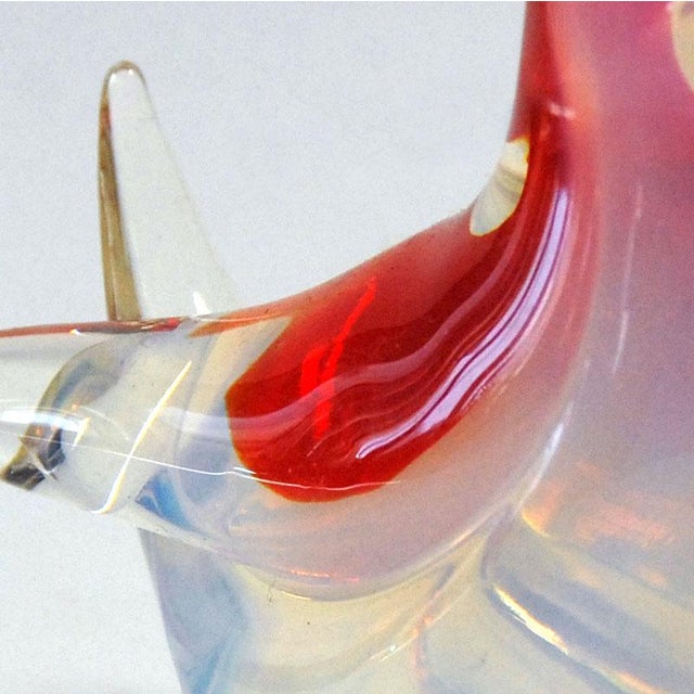1970s Small Italian Opalescent Glass Bird, Murano, 1970s For Sale - Image 5 of 9