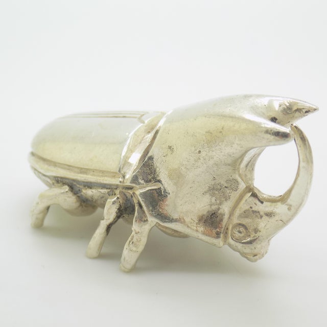 Vintage Italian Silver 800 Hercules Beetle Figurine, Milan, 1940s For Sale - Image 9 of 15