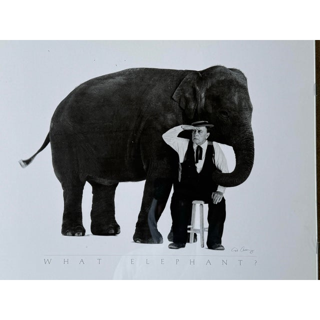 1964 Signed Sid Avery Buster Keaton “What Elephant” Framed Poster For Sale In Philadelphia - Image 6 of 9
