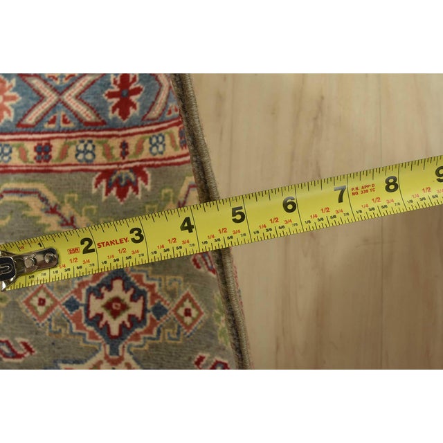 Kazak Runner 2’8” X 10′ Gray Wool Tribal Hand-Knotted Oriental Rug For Sale - Image 11 of 13