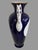Mid 20th Century Haas & Cajzek Cobalt Blue Vase Large Czech Porcelain Swan Urn Vintage 14.5" Tall For Sale - Image 5 of 10