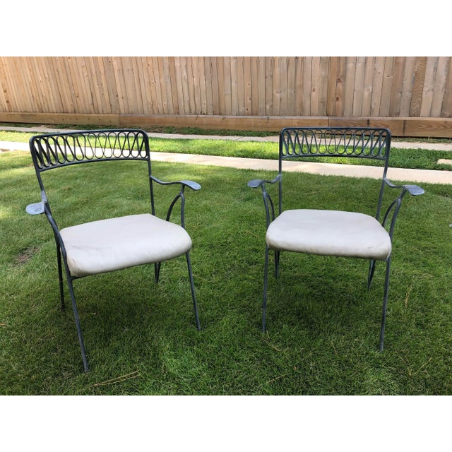 John Salterini Salterini Style Ribbon Arm Chairs - A Pair For Sale - Image 4 of 5