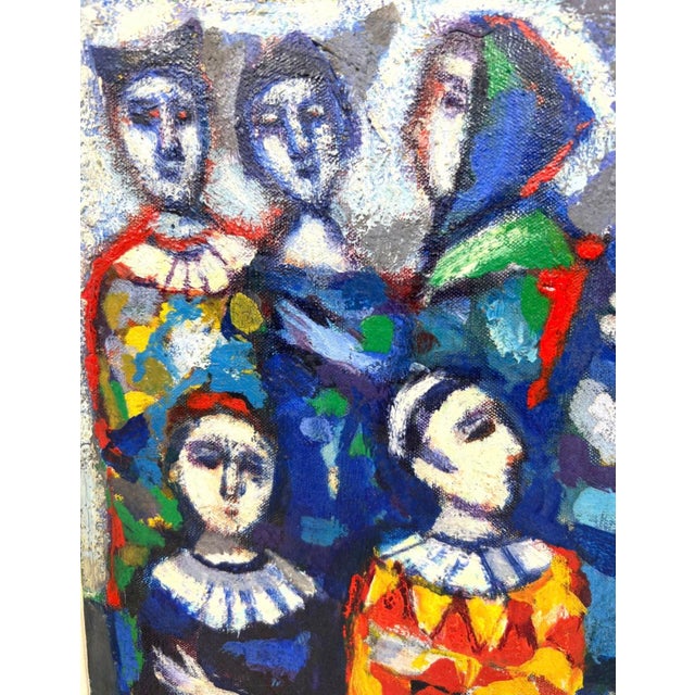 Blue Gerald Negelspach Harlequin Painting For Sale - Image 8 of 8