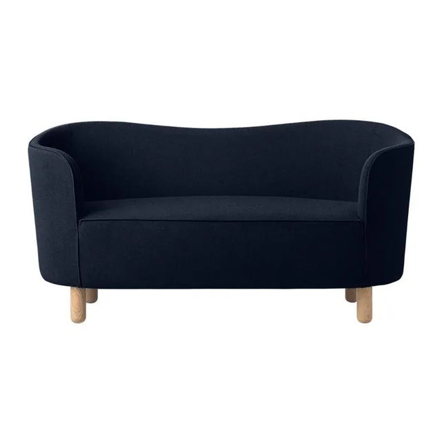 Blue and natural oak raf simons vidar 3 mingle sofa by Lassen. Dimensions: W 154 x D 68 x H 74 cm. Materials: textile,...