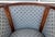 Early 20th Century Inlaid Barrel Back Chair With Scalloped Blue Upholstery For Sale - Image 10 of 14