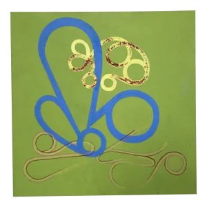Original Oil on Canvas Green Abstract Painting