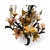 23” tall x 22” x 22” Vintage hand-painted tole metal floral chandelier with a lily bouquet motif and five lights. Features...
