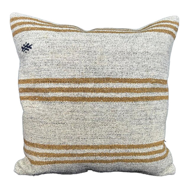 Turkish Hemp Pillow Cushion Natural Beige Brown Cushion Cover 20x20 For Sale