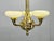 Neoclassical Art Deco Brass Chandelier, Czechoslovakia, 1930s For Sale - Image 3 of 13