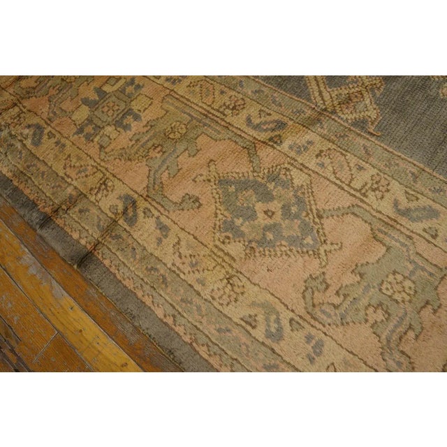 Early 20th Century Turkish Oushak Carpet ( 10' x 12'1'' - 305 x 368 ) For Sale - Image 10 of 12