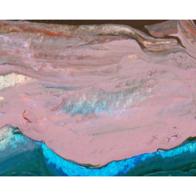 1980s Abstract Acrylic Landscape by Harry Hilson For Sale - Image 4 of 8