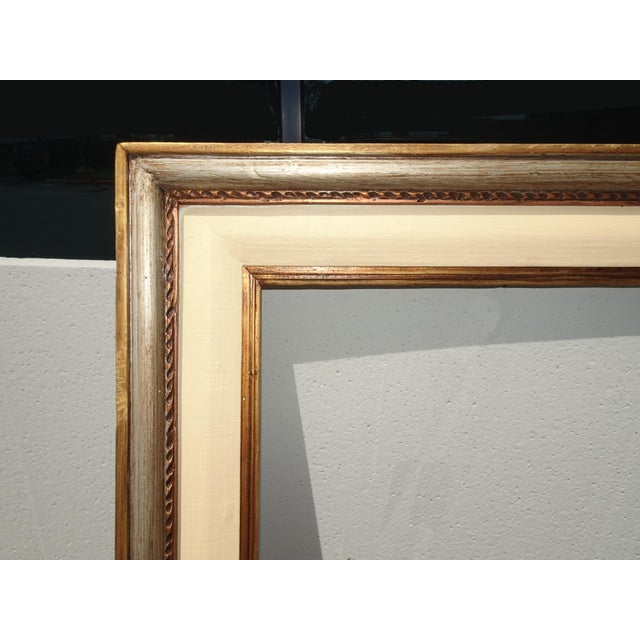 French Country Large Tall 54"Hx31 Vintage French Country Gold Ornate Picture Frame For Sale - Image 3 of 14