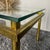 Metal Hollywood Regency Side Table in Engraved Brass and Glass, 1970s For Sale - Image 7 of 13