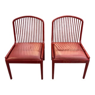 Vintage Stendig Andover Burgundy Lacquer Side Chairs - Set of 2 For Sale