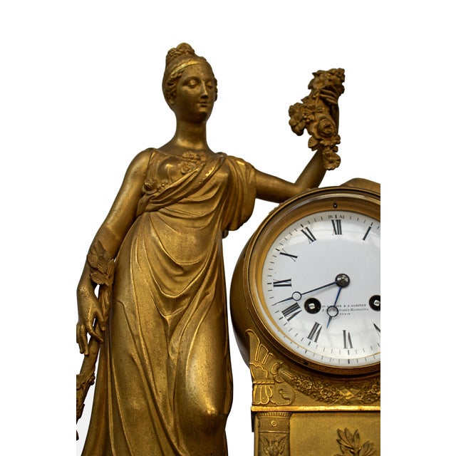 French Gilt Bronze Mantel Clock For Sale - Image 17 of 18