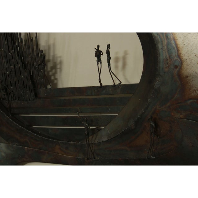 Arlene Abend Welded Steel, Metal Brutalist Wall Sculpture, 1982 For Sale - Image 12 of 13
