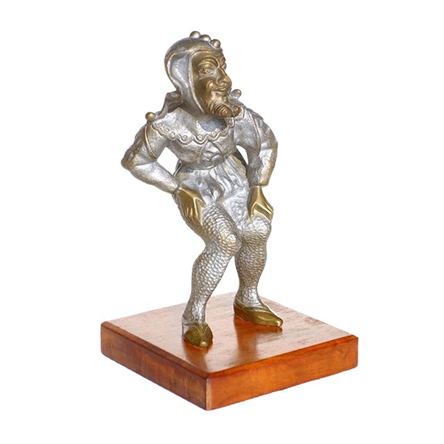 Bronze Italian Sculpture of Jester, 1970s For Sale