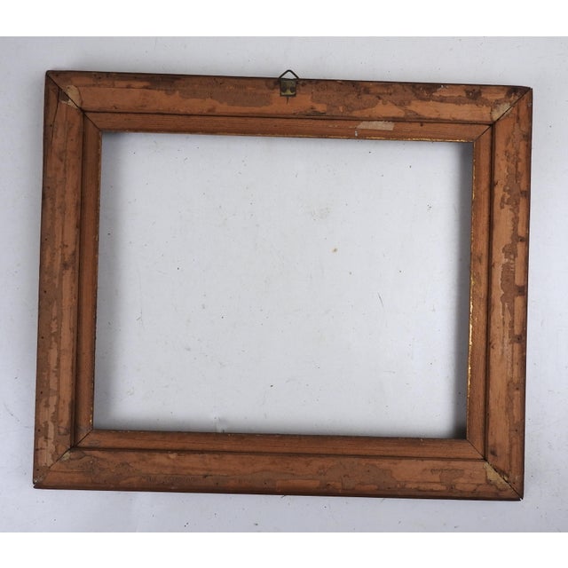 Wood Antique Oak and Giltwood Picture Frame For Sale - Image 7 of 7