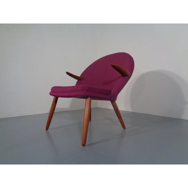 Purple Teak Armchair by Kurt Olsen for Glostrup, Denmark, 1950s For Sale - Image 6 of 18