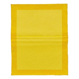 Angela De La Cruz, Pinch, Yellow Artwork, 2015, Acrylic on Canvas For Sale