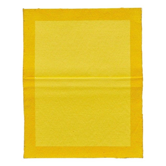 Angela De La Cruz, Pinch, Yellow Artwork, 2015, Acrylic on Canvas For Sale