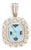 Slane Blue Topaz Basketweave Enhancer, Sterling Silver, Length 1.5 In For Sale