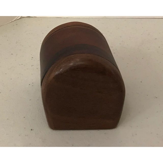 Vintage Hand Made Walnut Trinket Box For Sale - Image 4 of 6