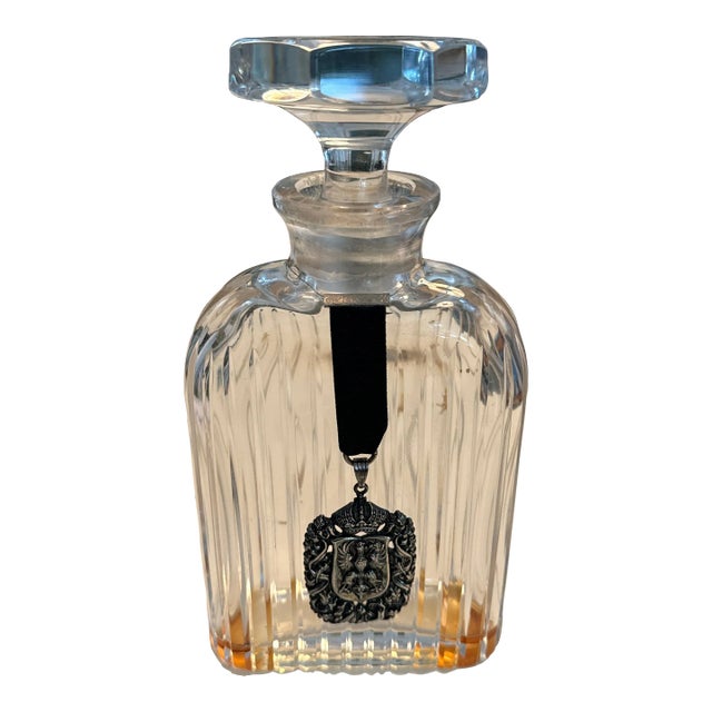 1960s Glass Decanter With Tag For Sale