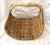 1980s Vintage Woven Rattan Firewood Basket For Sale - Image 5 of 5
