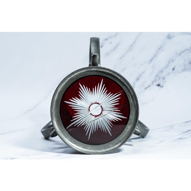 Fantastic Triple Handle Antique Trophy Tankard Pewter Cup Victorian University Rowing Crew Sports Home Decor For Sale - Image 11 of 13