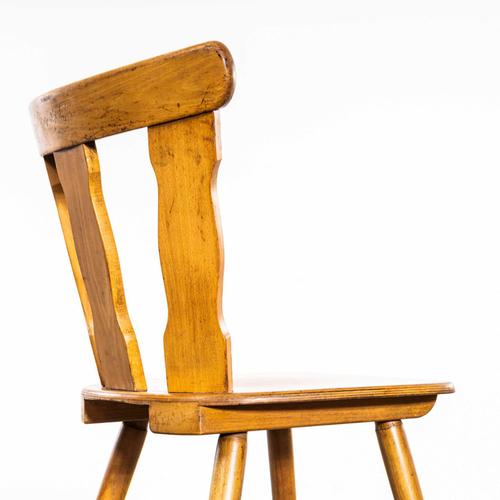 Classic Regional Alsace Blonde Dining Chair, 1950s, Set of 6 For Sale - Image 8 of 8