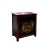 Asian Tibetan Oriental Black Red Double Tigers End Table Nightstand For Sale - Image 3 of 6