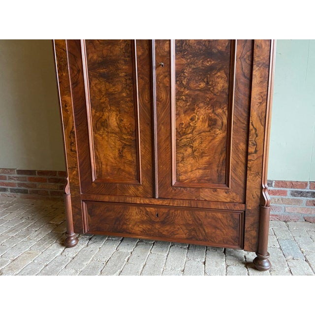 19th Century Walnut Crested Cupboard For Sale - Image 4 of 9