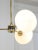 Mid-Century Brass Opaline Glass Chandelier For Sale - Image 17 of 18