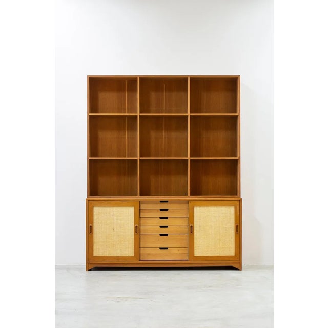 Book Shelf with Rattan by Alf Svensson, 1950s For Sale - Image 3 of 10