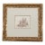 Mid 19th Century Original Théodore Rousseau, Landscape With Stone Fence, Walnut Ink on Paper, 22k GGL Gilded Frame For Sale
