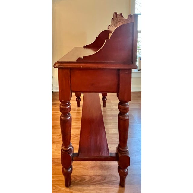 Antique English Pine Washstand With Tile Back For Sale In New York - Image 6 of 11