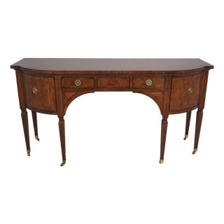 1990s Baker Stately Homes Inlaid Mahogany Sideboard For Sale