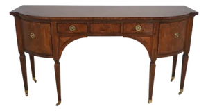1990s Baker Stately Homes Inlaid Mahogany Sideboard