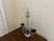 Early 20th Century Gustavian Crystal Girandole With Cobalt Glass and Marble For Sale - Image 4 of 13