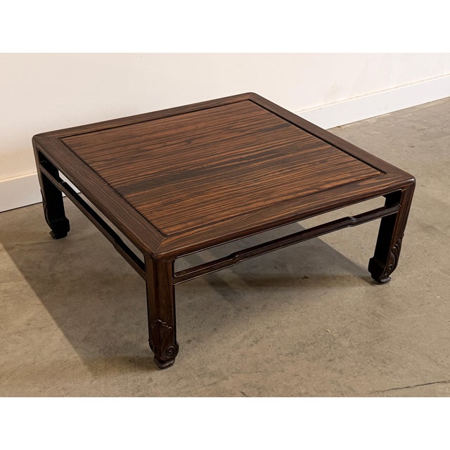 Antique Japanese Rosewood Zataku Low Table With Carved Legs, Meiji/Taisho Era For Sale - Image 11 of 16