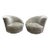 Mid Century Modern Asymmetrical Swivel “Nautilus” Weiman Lounge Chairs - Pair For Sale