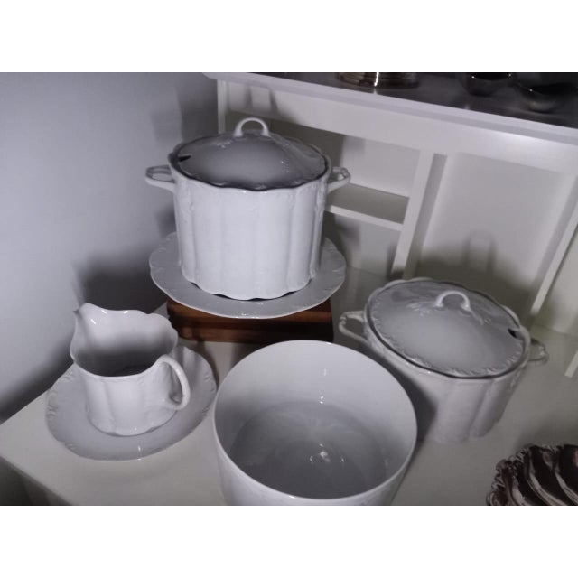 New 1970s Porcelain White, Called White Gold - Set of 22 Pieces For Sale - Image 14 of 18