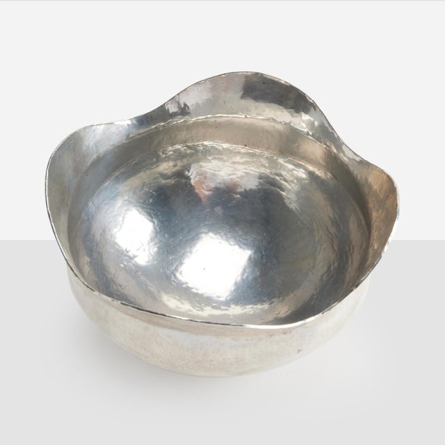 2000 - 2009 Sterling Silver Hammered Bowl by Jan Lundgren For Sale - Image 5 of 9