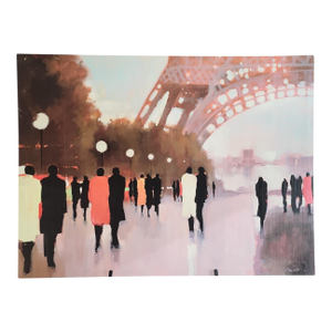 Late 20th Century Lorraine Christie Vintage Giclee "Paris Remembered" on Canvas