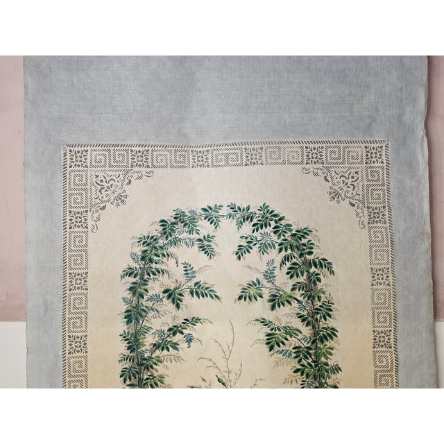 Decorative Window Panel in Fabric with Double-Sided Print, 1890s For Sale - Image 3 of 13