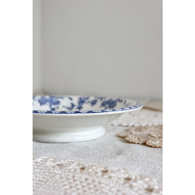 Antique Porcelain Pedestal Dish from Dresden For Sale - Image 4 of 8