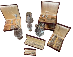 Art Deco Place Settings for 12 People, 1930s, Set of 115